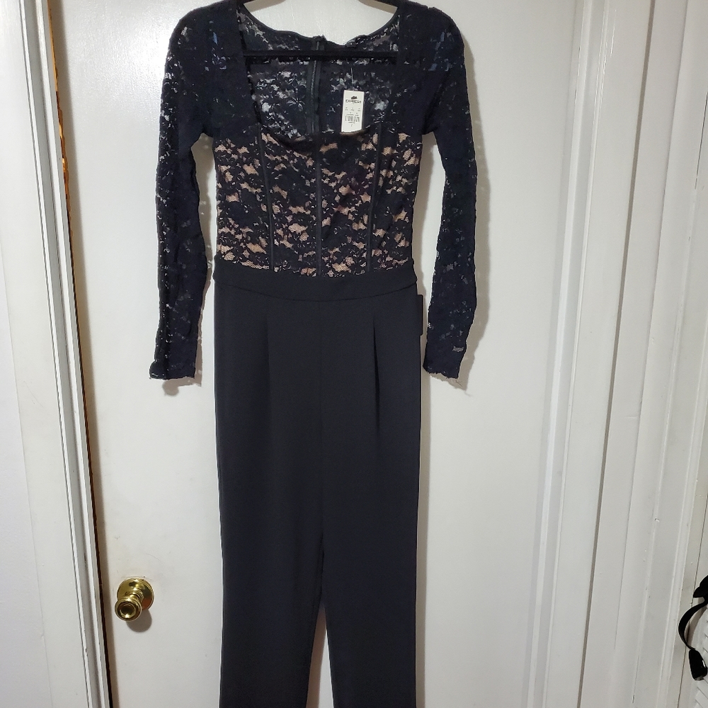 Express Square neck lace jumpsuit